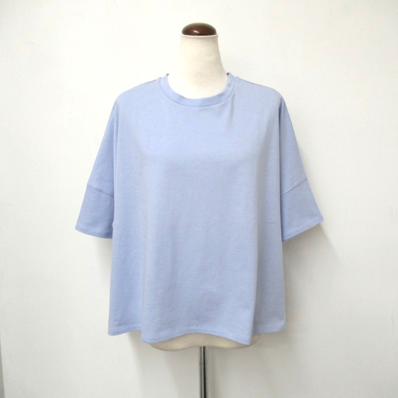 NOUVELLES DU PARADIS トロワ天竺ワイドTシャツ /SAX70 【日本製】